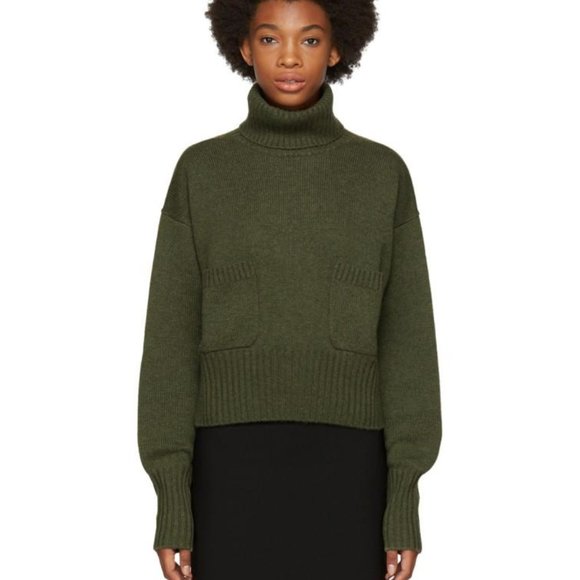 Chloe - 100% Cashmere Pocket Turtleneck Sweater - Picture 1 of 10